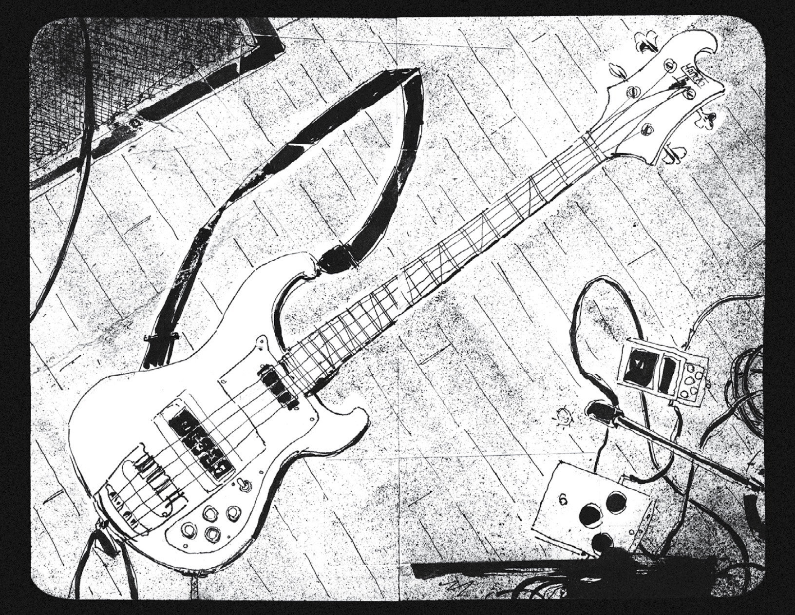 Bass guitar sketch