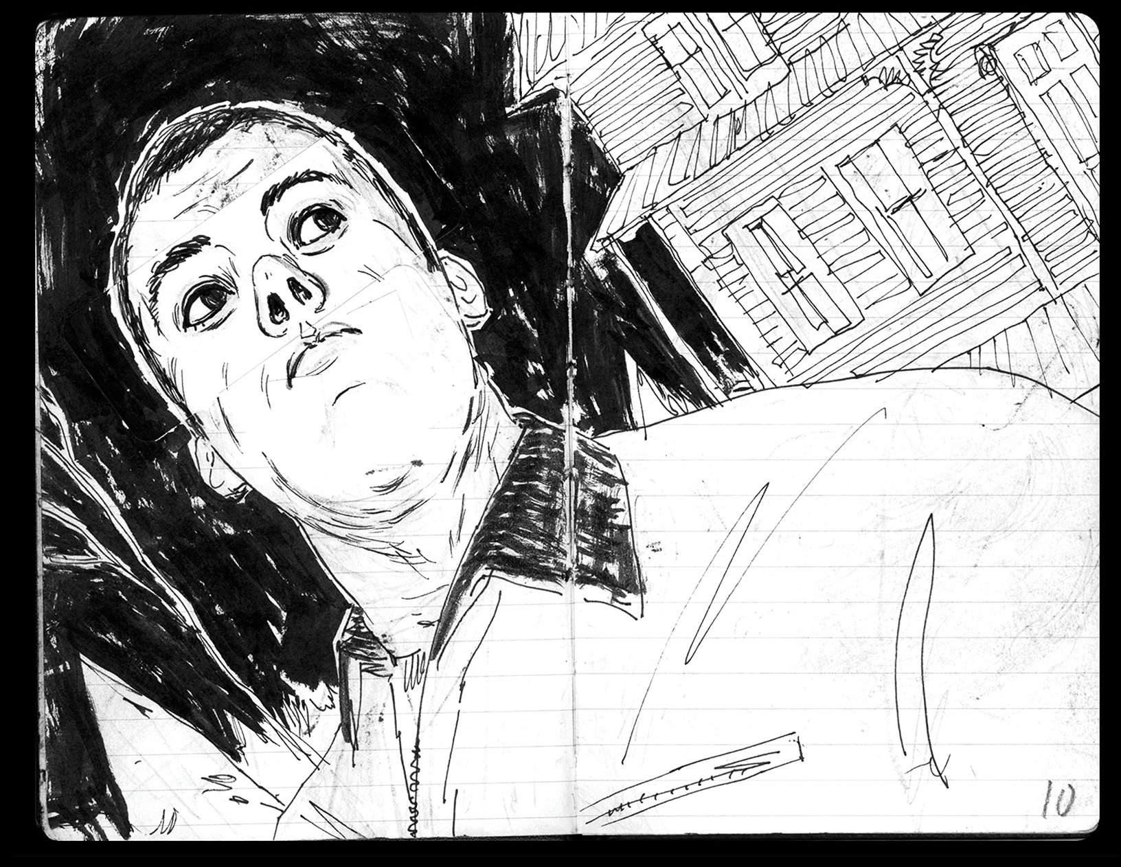 City portrait sketch